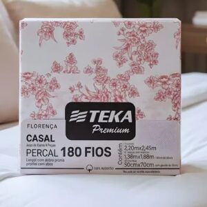 Jogo de Cama Casal Florença 180 Fios Teka
